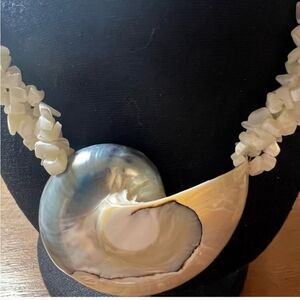 Fabulous Mother Of Pearl Statement Necklace.
